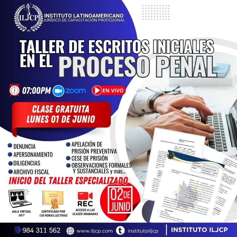 Taller de Escritos Iniciales en el Proceso Penal